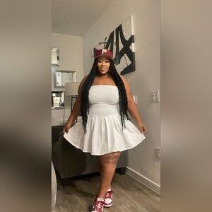 White Strapless Dress